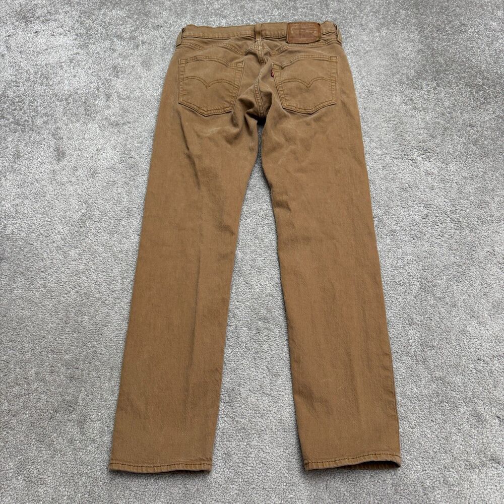 Levis Premium 512 Slim Taper Denim Jeans Mens 29x30 Brown Red Tab Stretch